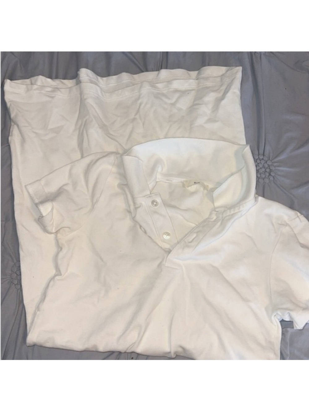 TNA White Polo Shirt with Classic Collar